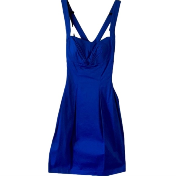 Calvin Klein pleated cross backed midi dress - 8 - Picture 3 of 7